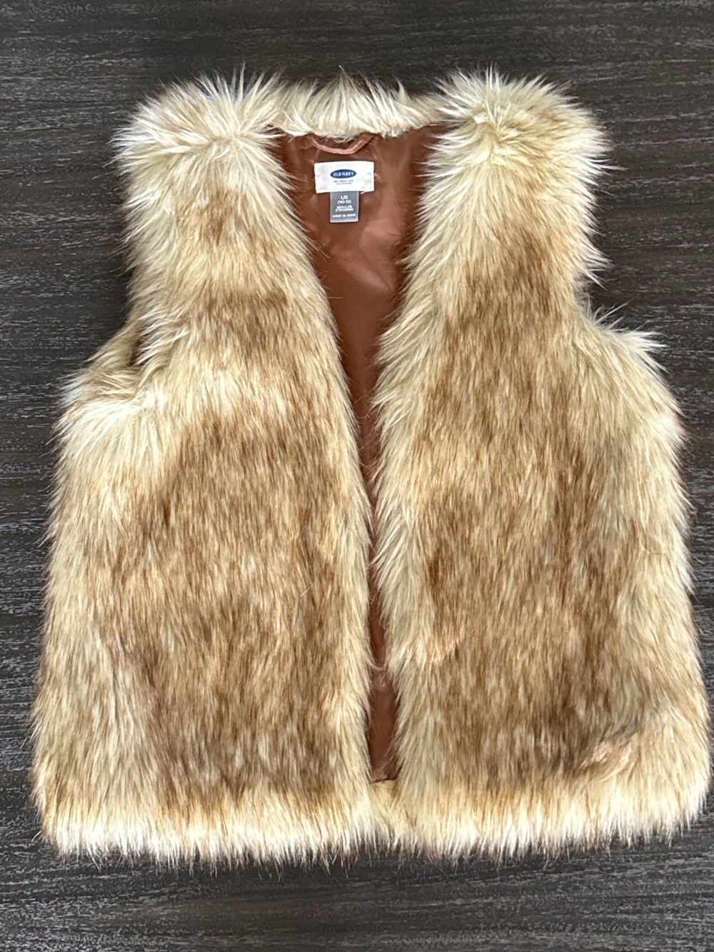 Old Navy Girls Large (10/12) Faux Fur Vest